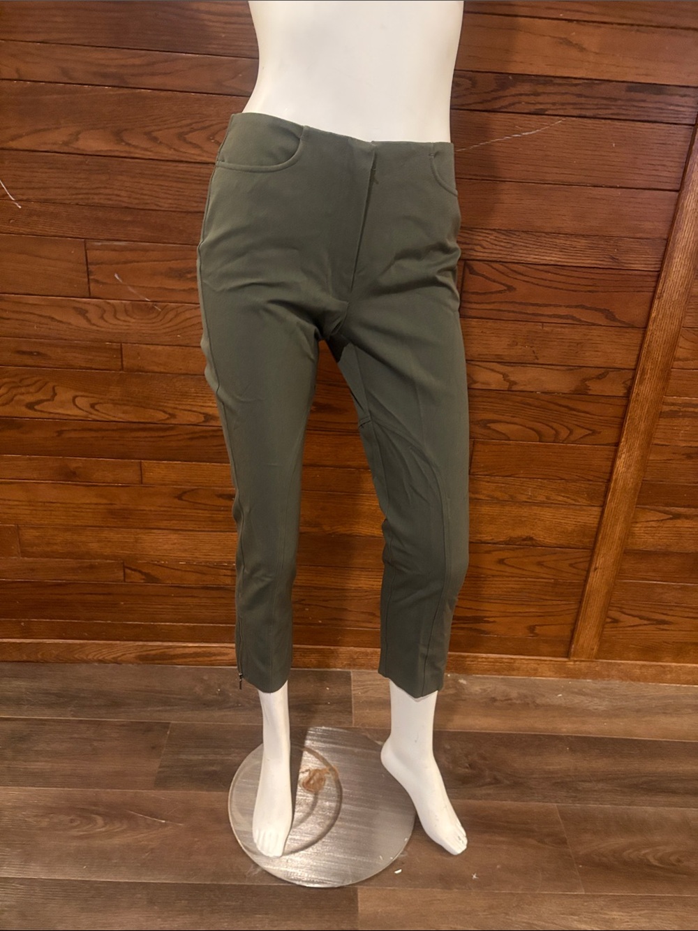 cleo Olive Cropped Ankle Pants